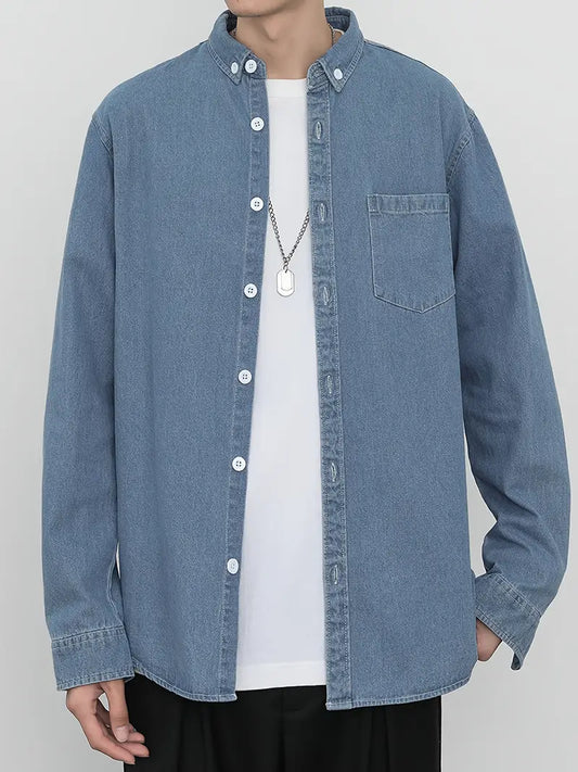 Chemise en jean décontractée pour hommes